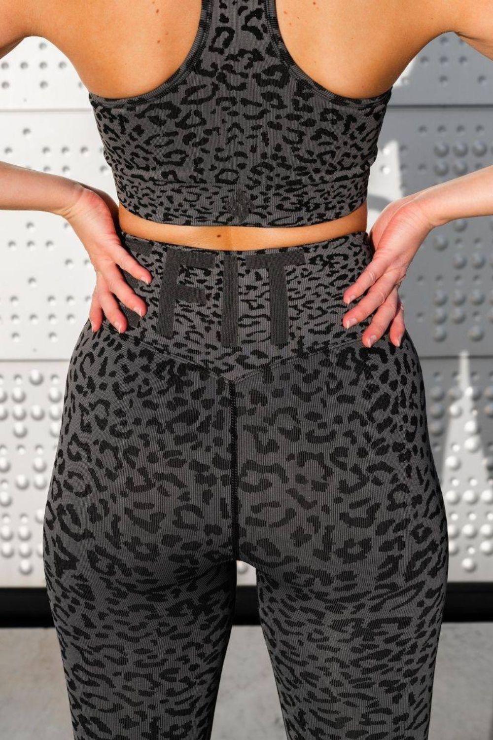 Cheetah Grey Seamless Tights