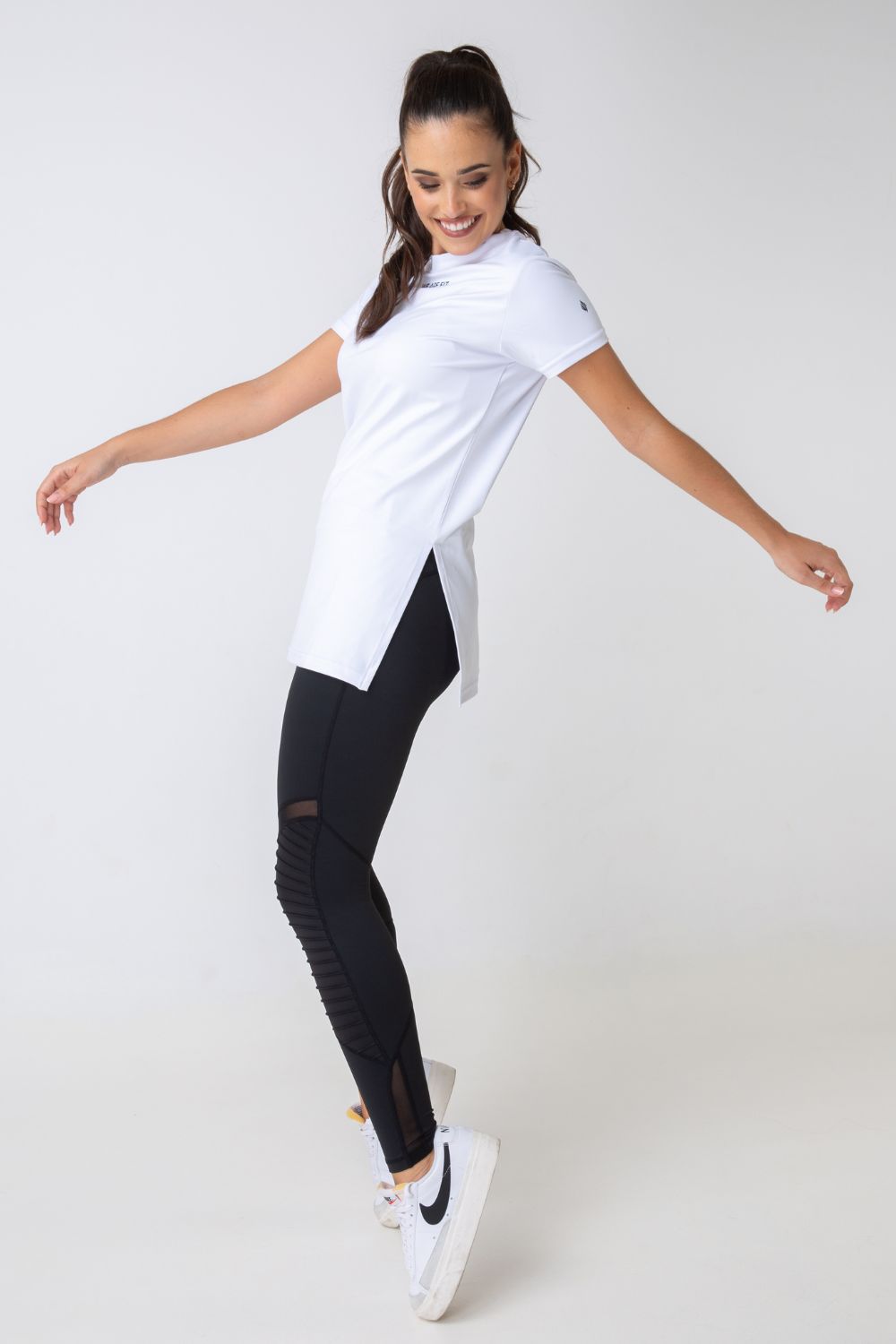 White Cut Tee Top