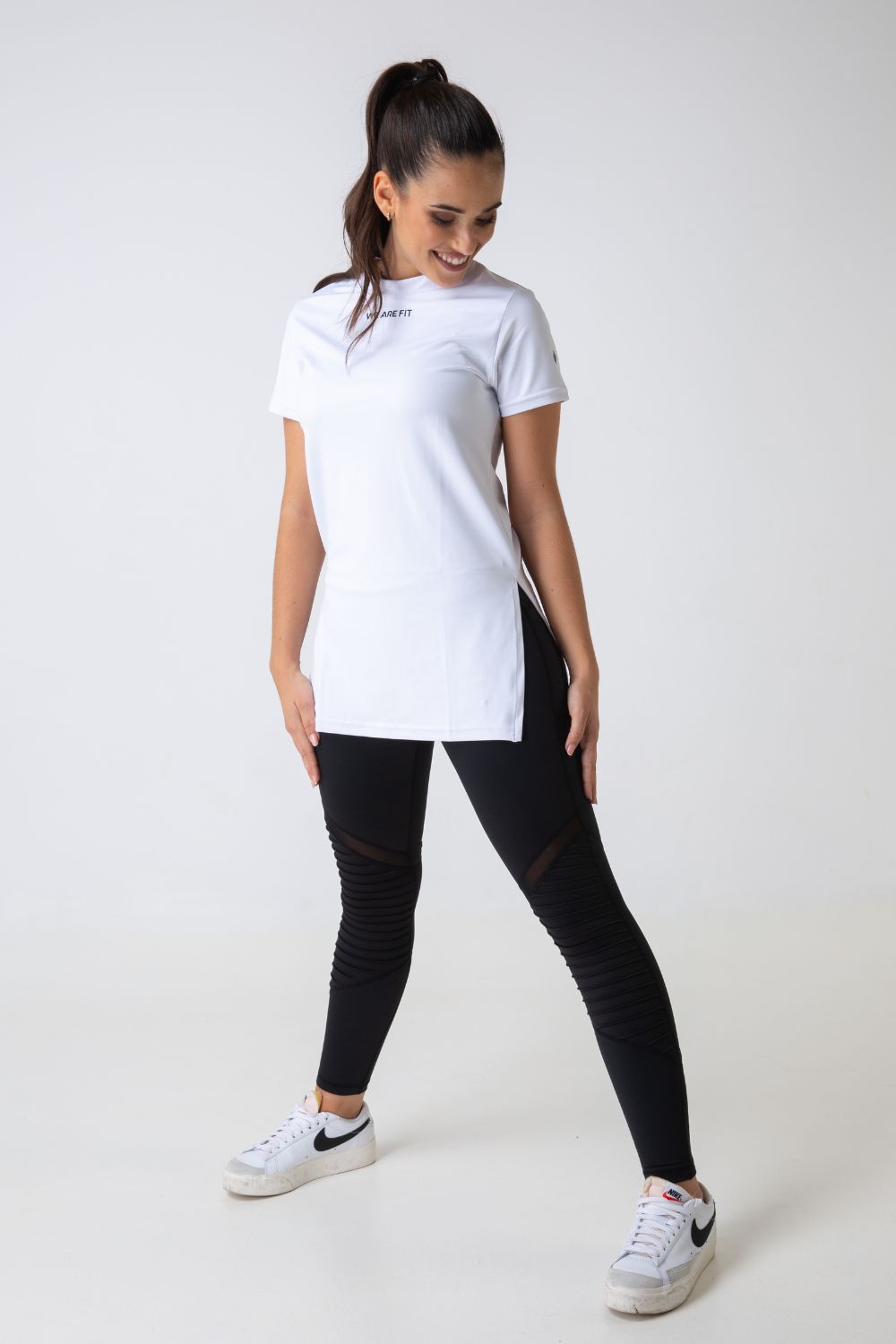 White Cut Tee Top