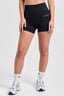 Black Ribbed Seamless Shorts
