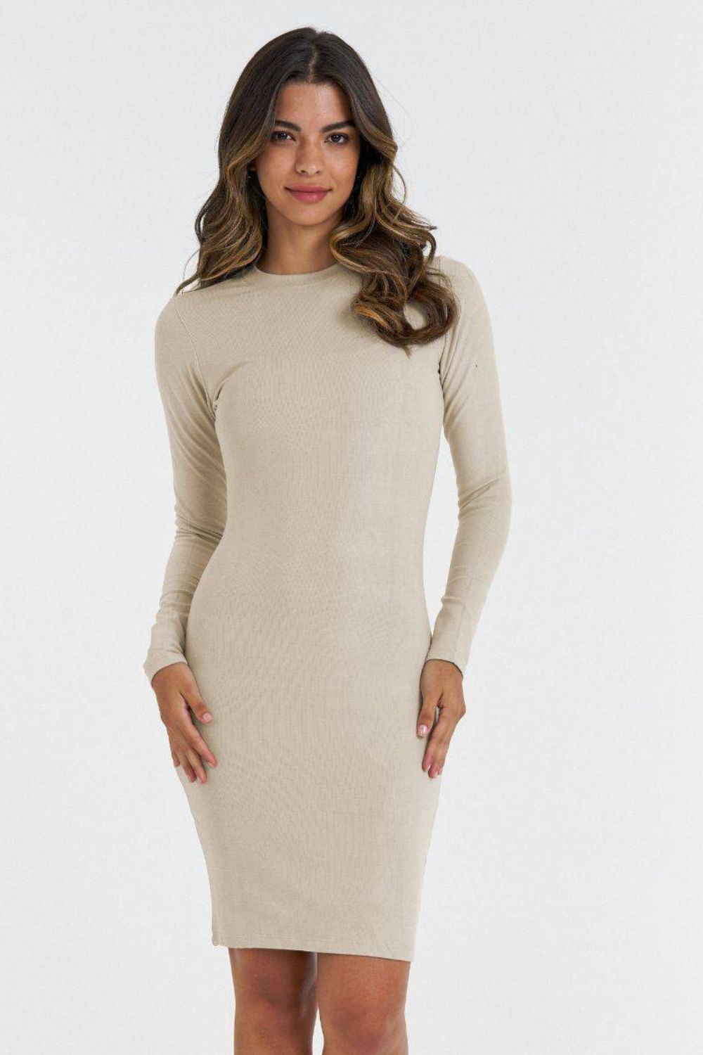 Beige Midi Dress