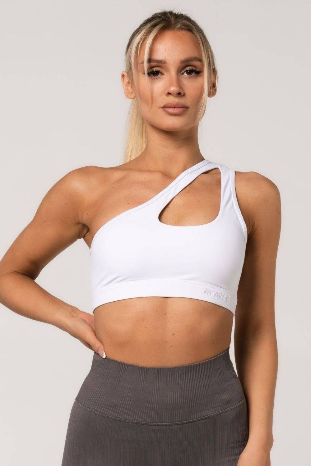 White One Shoulder Bra